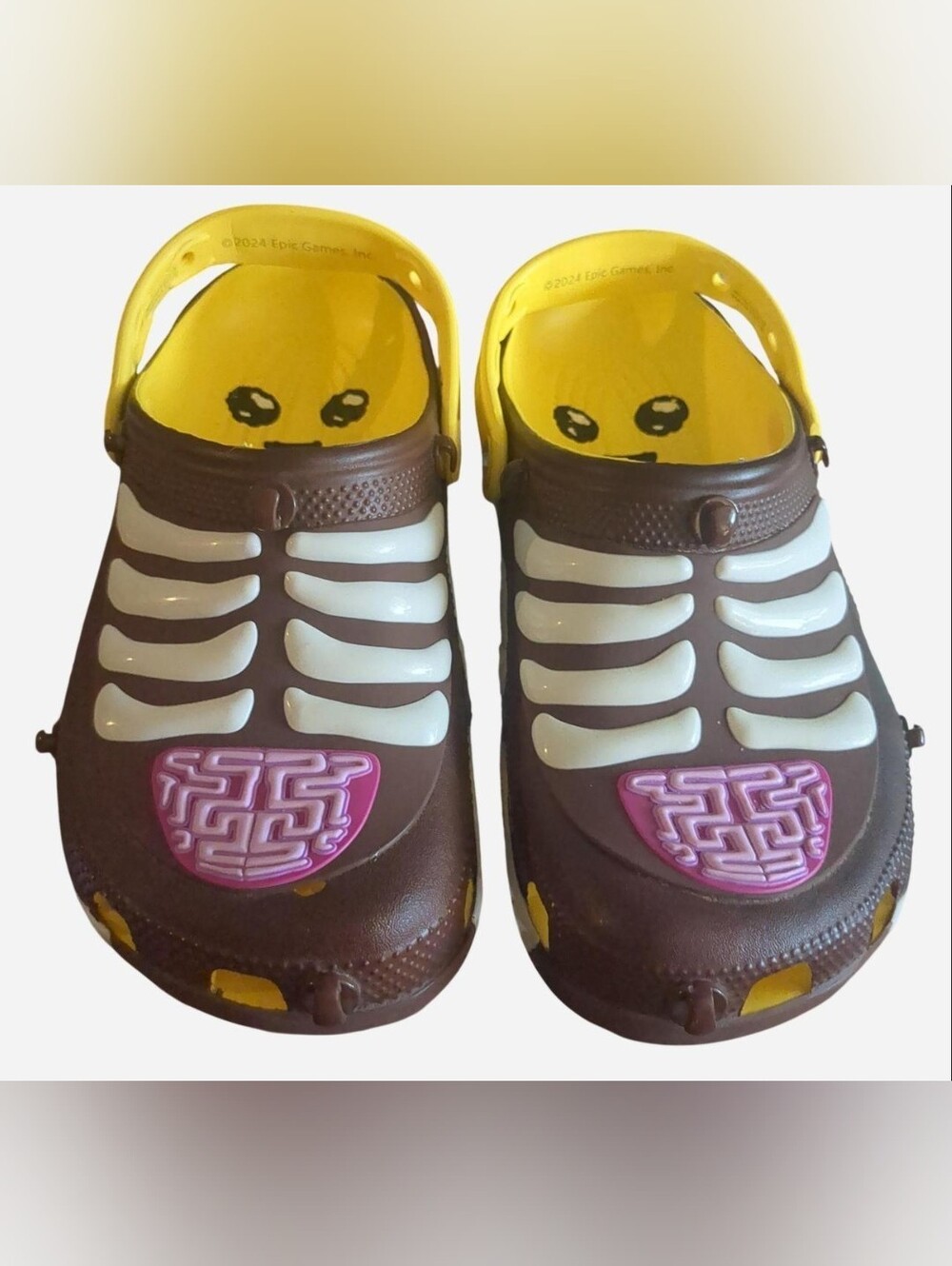 🔥 RARE Crocs x Fortnite Peely Bone Classic Clogs Men 6 Women 8